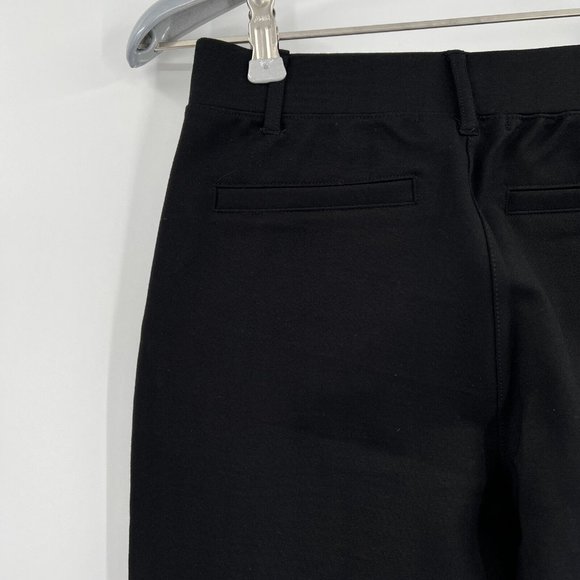 Quince Women's Black Ultra-Stretch Ponte Pants Straight Leg XS Regular 30" NWT - Picture 4 of 4